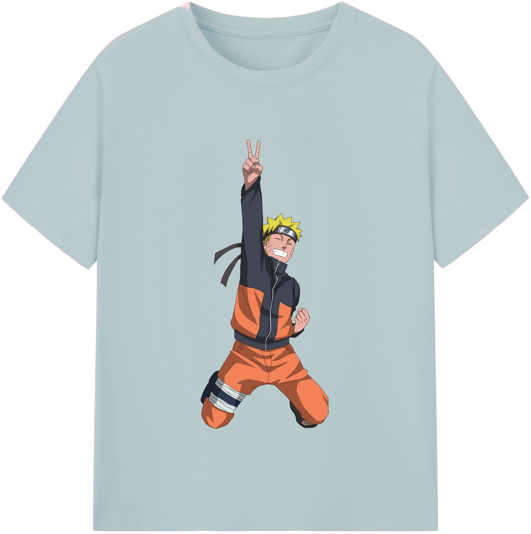 （画像用） NARUTO -ナルト- うずまき ナルト Uzumaki Naruto 綿100％半袖Tシャツ（フロントプリント）